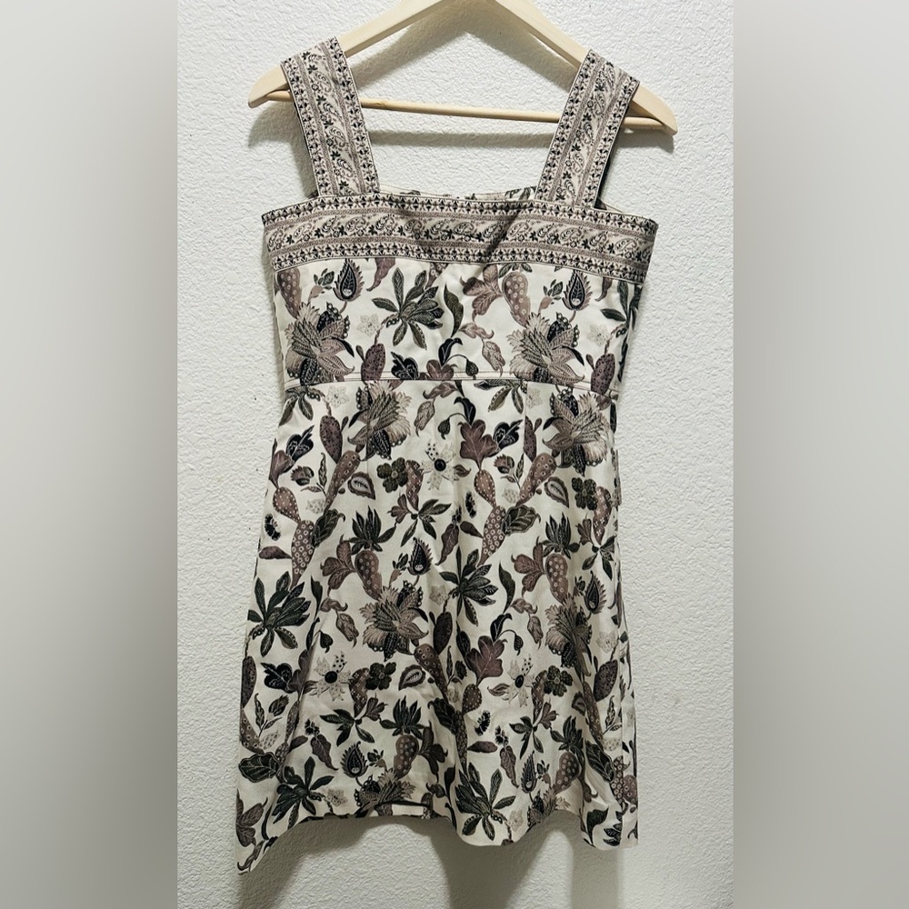 Tory Burch botanical print mikado dress 6 - Picture 8 of 8
